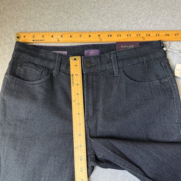 NYDJ Dark Wash Blue Clarissa Ankle Slim Leg Denim Jeans Lift Tuck Size 10 Petite - Picture 9 of 16
